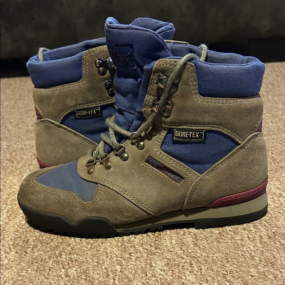 Merrell Blue and Gray Lace-Up Boots